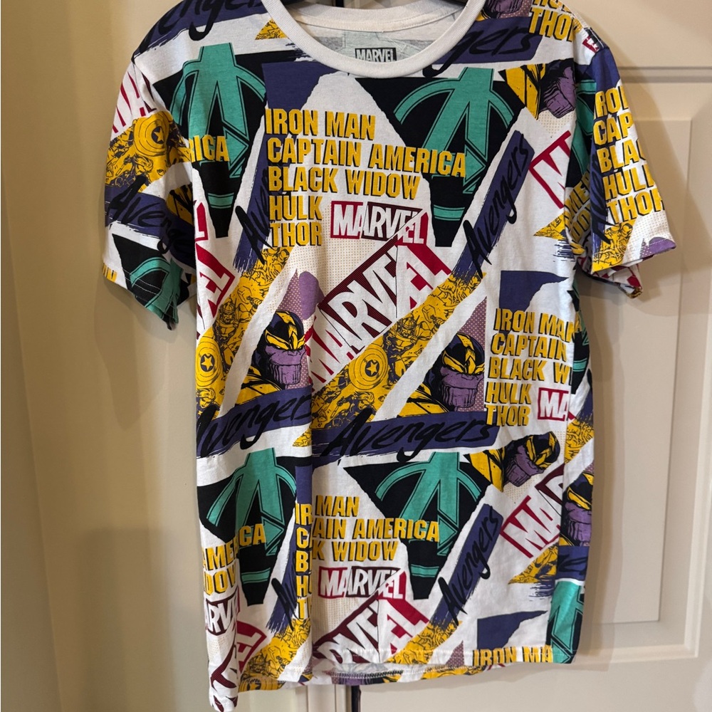 Marvel All Over Avengers Graphic Tee - Multicolor (Small)‎
